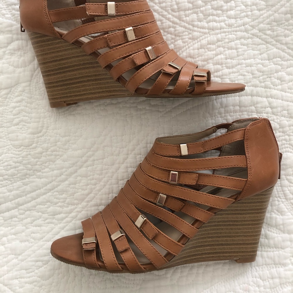 INC strappy wedge sandal